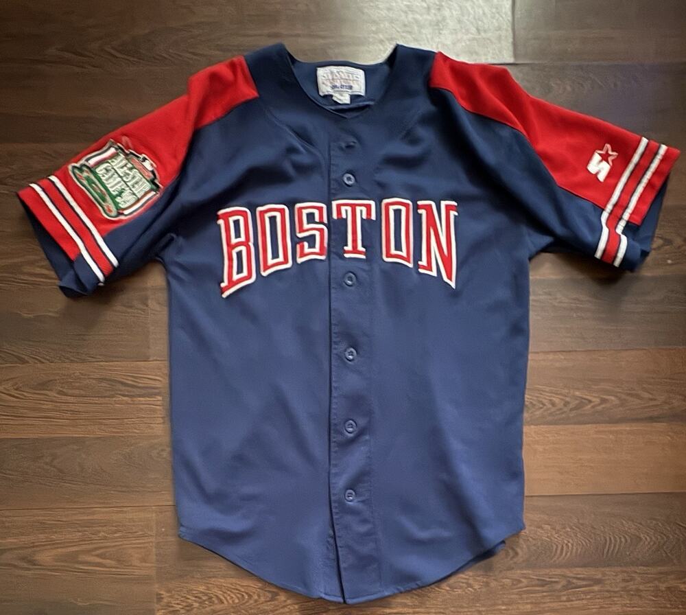 Vintage Starter 90s 99 MLB Star Game Fenway Park Boston Red Sox Jersey Sz Medium